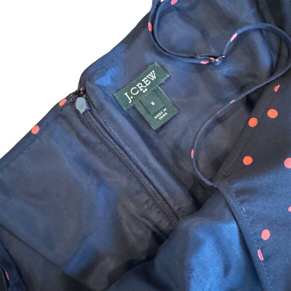 J.Crew Navy Pink Polka Dot Fit & Flare Sundress Size 8 – Retro Pinup Style - Picture 2 of 5